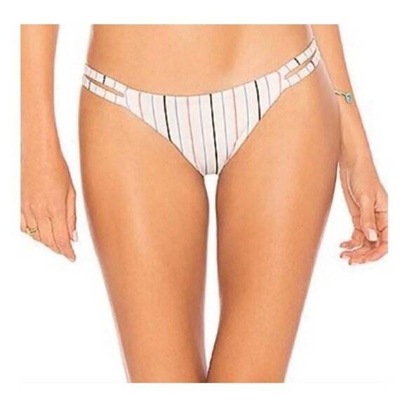 NWT Tavik Vine Cutout Swim Bottom in Horizon Stripe Tapioca - Large - Picture 1 of 8